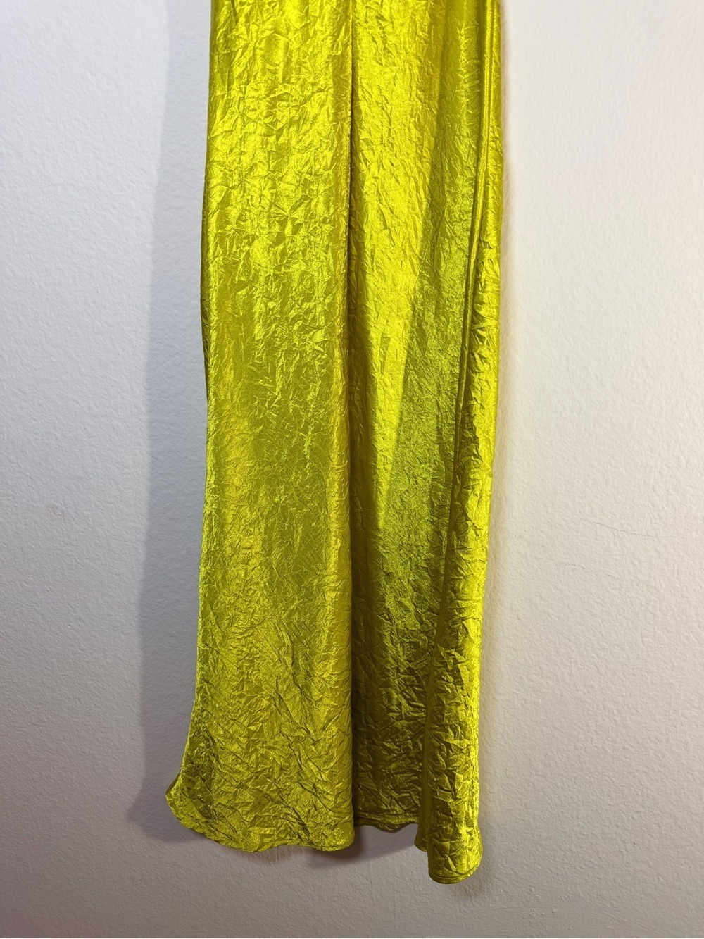 House of Harlow 1960 Metallic Chartreuse Maxi Dress Size Small - Picture 7 of 10